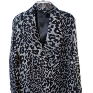Fleurs By Elegant Additions Leopard Print Blazer Size: S